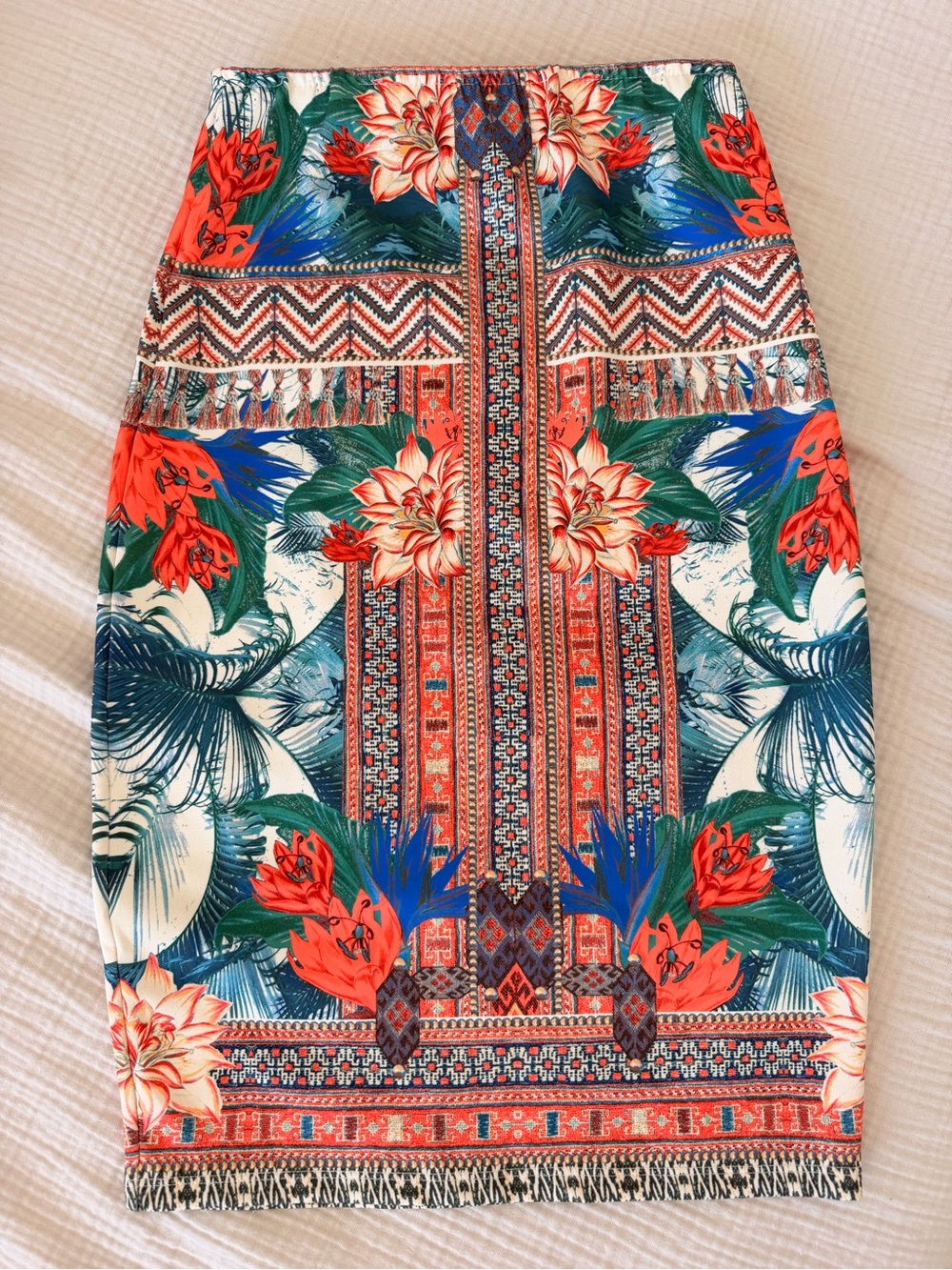 Stretchy tropical skirt